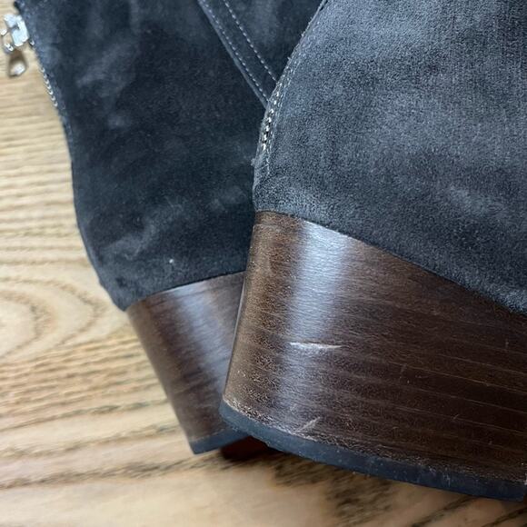 rag & bone Wesley Suede Block Heel Stacked Ankle Western Boot Women’s 9.5/39.5 - Picture 9 of 11